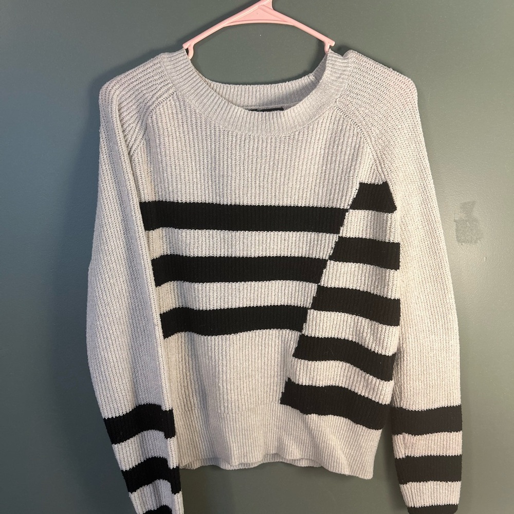 Black and White Striped Sweater